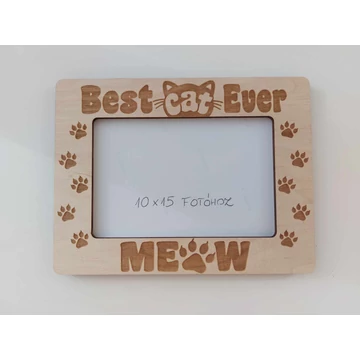 Cicás Képkeret Best Cat Ever fekvő