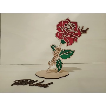 Álló örök rózsa „Szeretlek&quot;