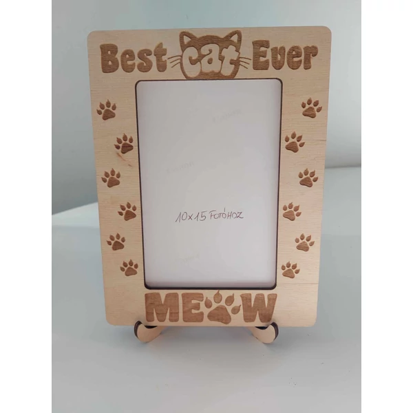 Cicás Képkeret Best Cat Ever Álló