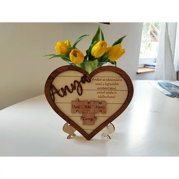 Szív alakú puzzle kép „Apa”